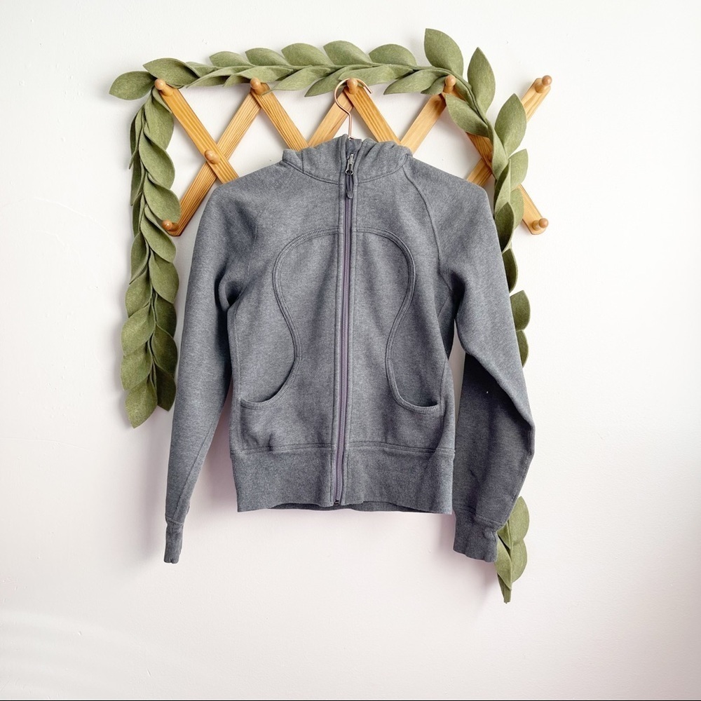 Lululemon Gray Reversible Scuba Hoodie